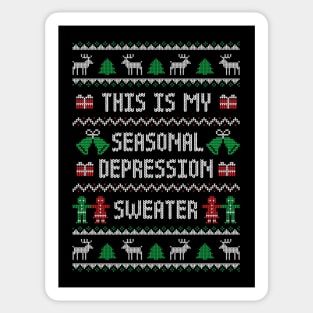 This Is My Seasonal Depression Sweater - Funny Ugly Christmas Sweater Sticker